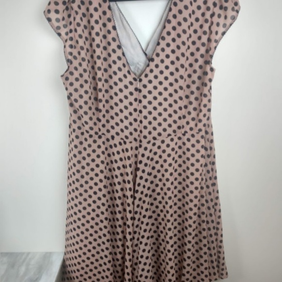 ModCloth Polka Dot Chiffon Swing Dress Full - Picture 3 of 8